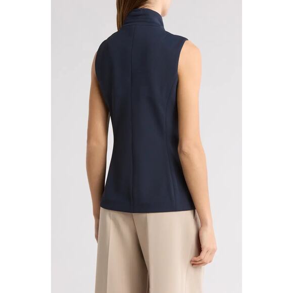 RAG & Bone Sadie Navy Stand Collar Vest - Picture 2 of 7